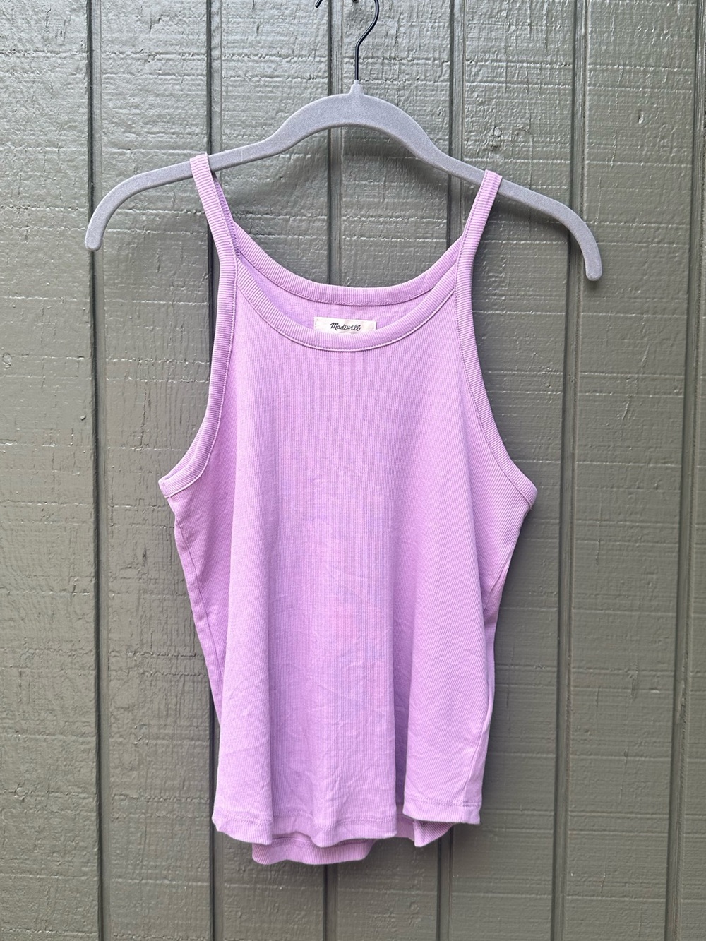 Madewell Supima Rib '90s Tank Top Purple Large